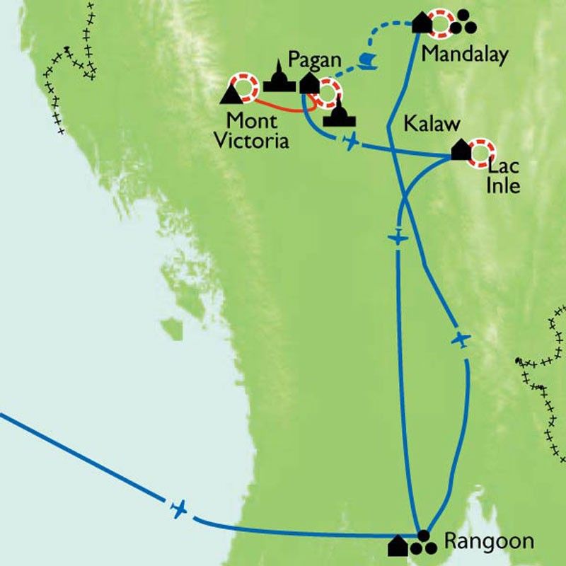 [KEY_MAP] - Birmanie - Des montagnes birmanes au Lac Inlé