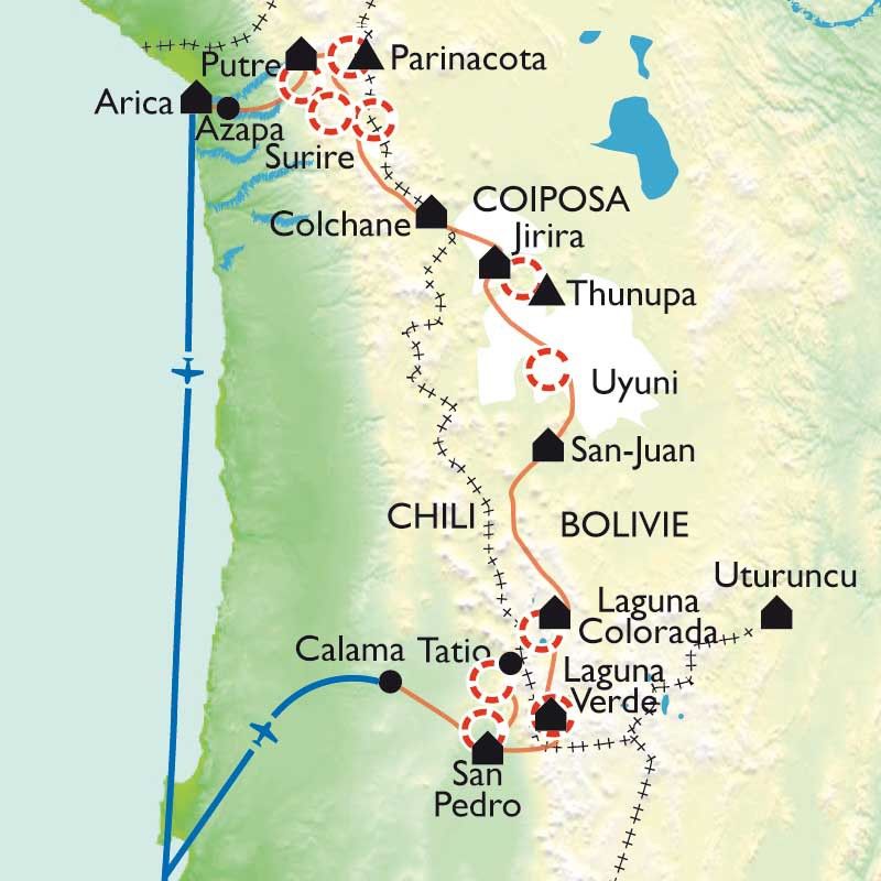 [KEY_MAP] - Chili/Bolivie - Altiplano andino, désert des Andes