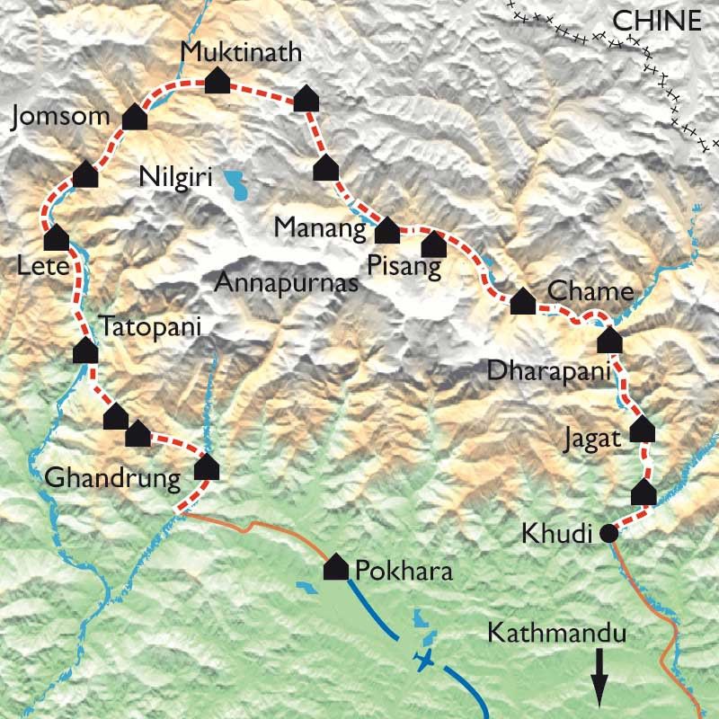 [KEY_MAP] - Népal - Grand Tour de l'Annapurna