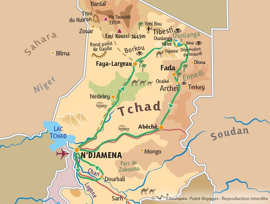 [KEY_MAP] - Tchad - Guéréwol, Lacs d'Ounianga et Ennedi