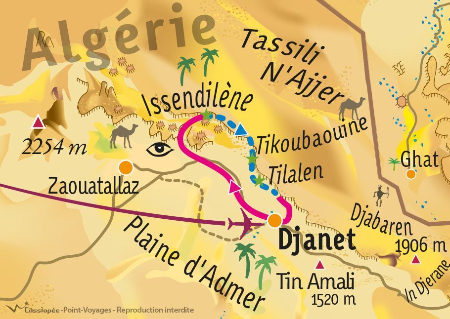 [KEY_MAP] - Algérie - Tassili & Essendilène en randonnée chamelière