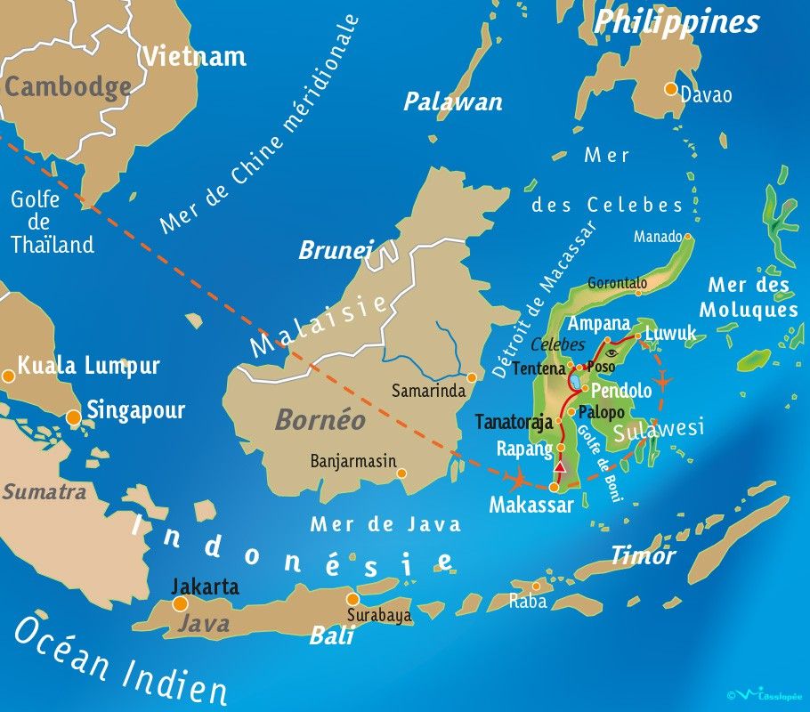 [KEY_MAP] - Indonésie - Sulawesi - Eclipse totale au Pays Toraja