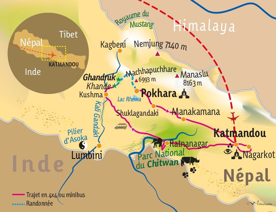 [KEY_MAP] - Népal - Katmandou,Chitwan et Annapurna