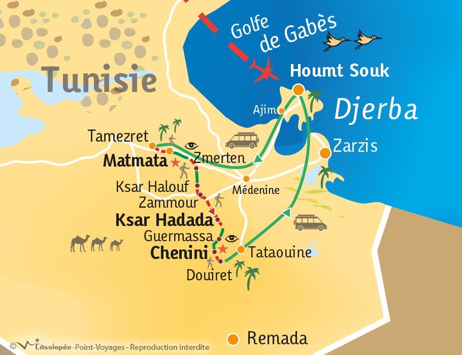 [KEY_MAP] - Tunisie - Grande Traversée du Dahar - de Matmata à Chenini